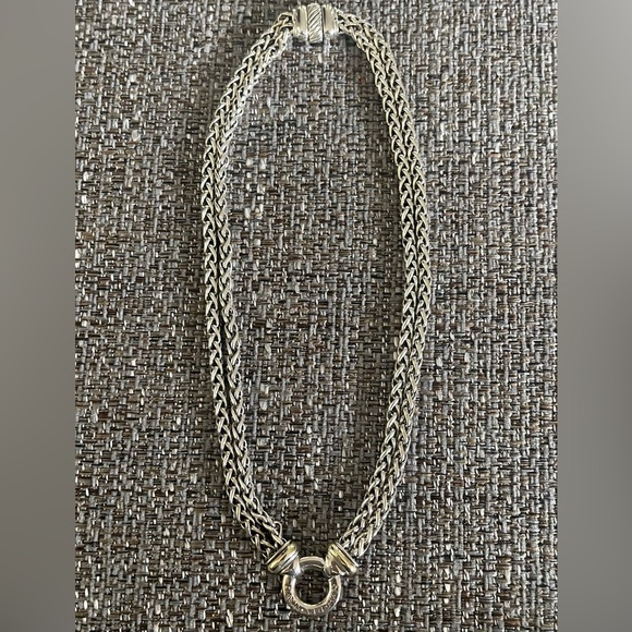 ✨HP✨ David Yurman SS/18K Double Wheat Chain Necklace 16” - Picture 2 of 6